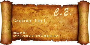 Czeiner Emil névjegykártya