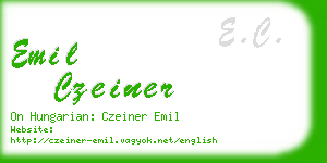 emil czeiner business card